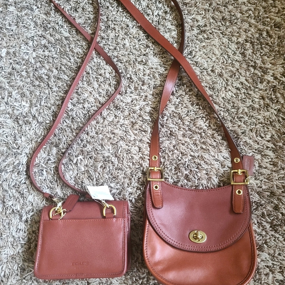 COACH vintage brown leather bags